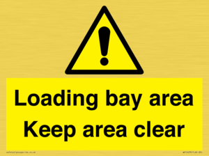 Loading bay area Keep area clear